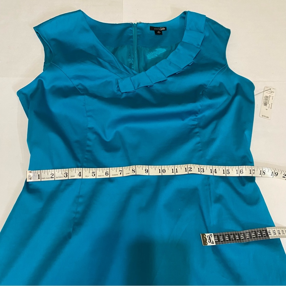East 5th Vibrant Blue Dress with Ruffle Detail - Picture 11 of 14